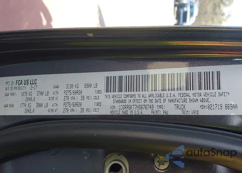 2017 Ram 1500 Express 4X2 5'7 Box z USA, uszkodzony, nr VIN 1C6RR6KT7HS676749